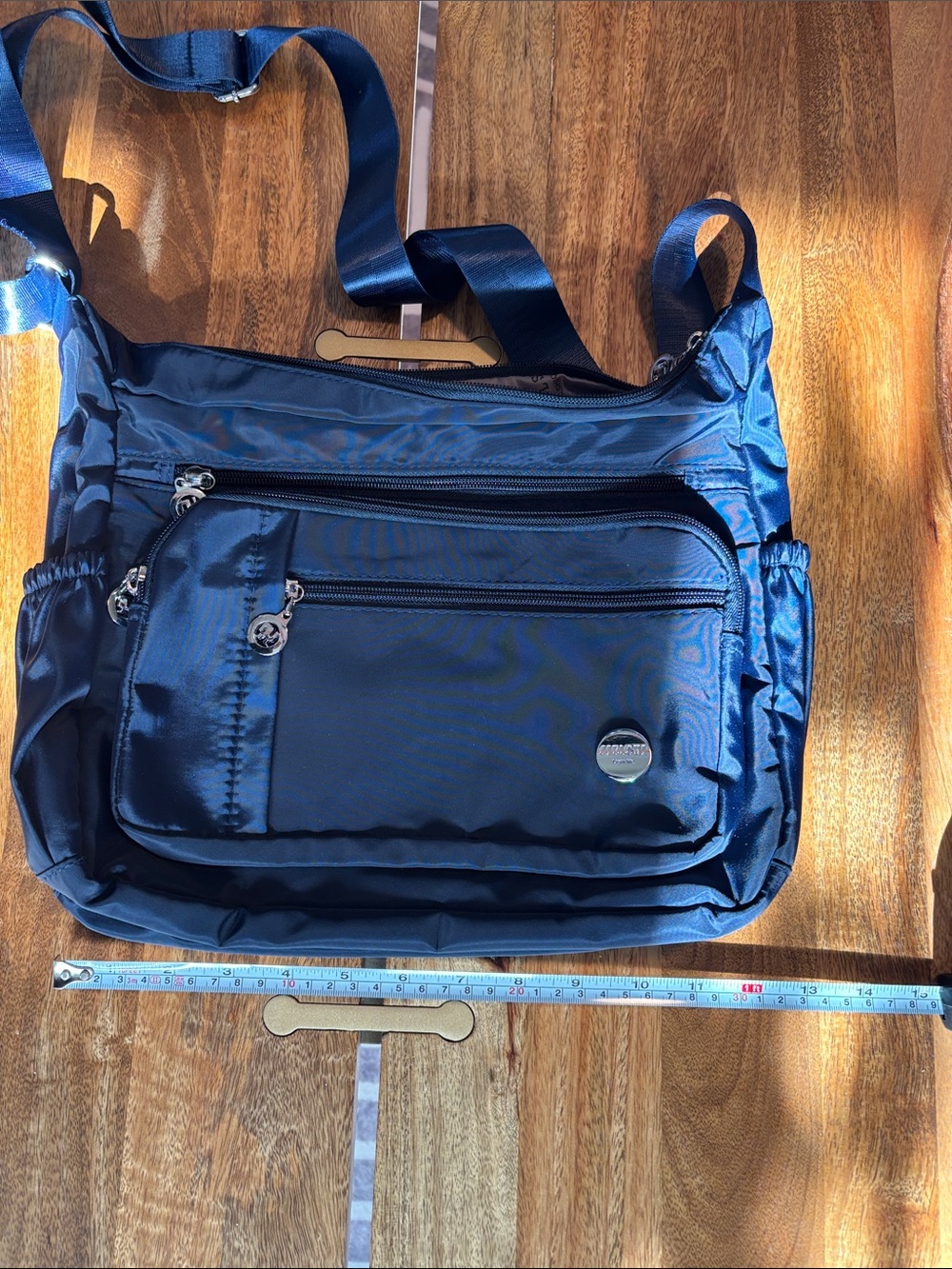 Blue Crossbody Bag for Women - Sleek Everyday Shoulder Bag - Picture 8 of 11